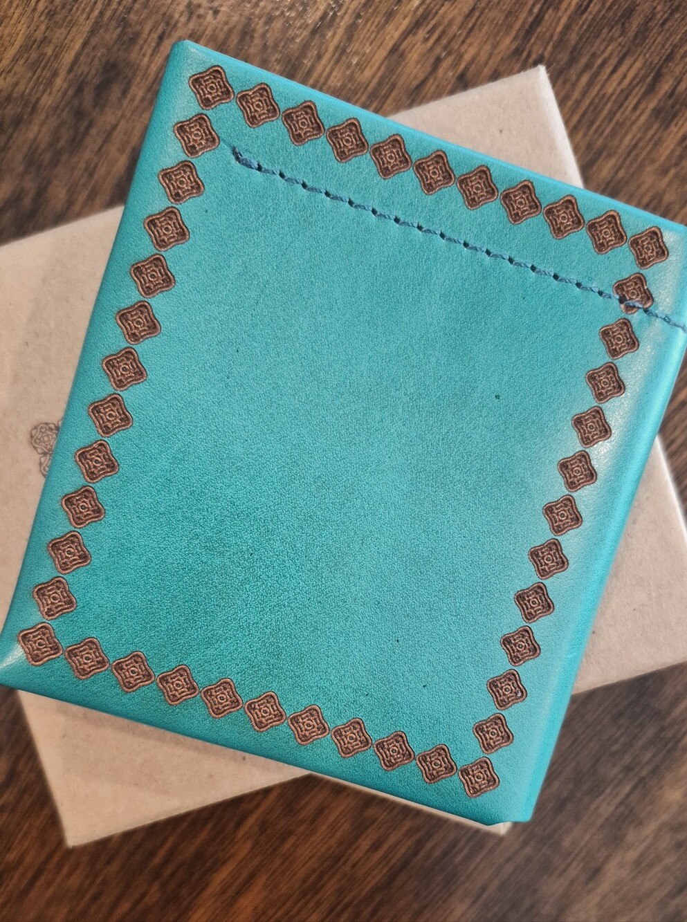 Old Trend Celosia Bi-fold Genuine Leather Wallet in Aqua